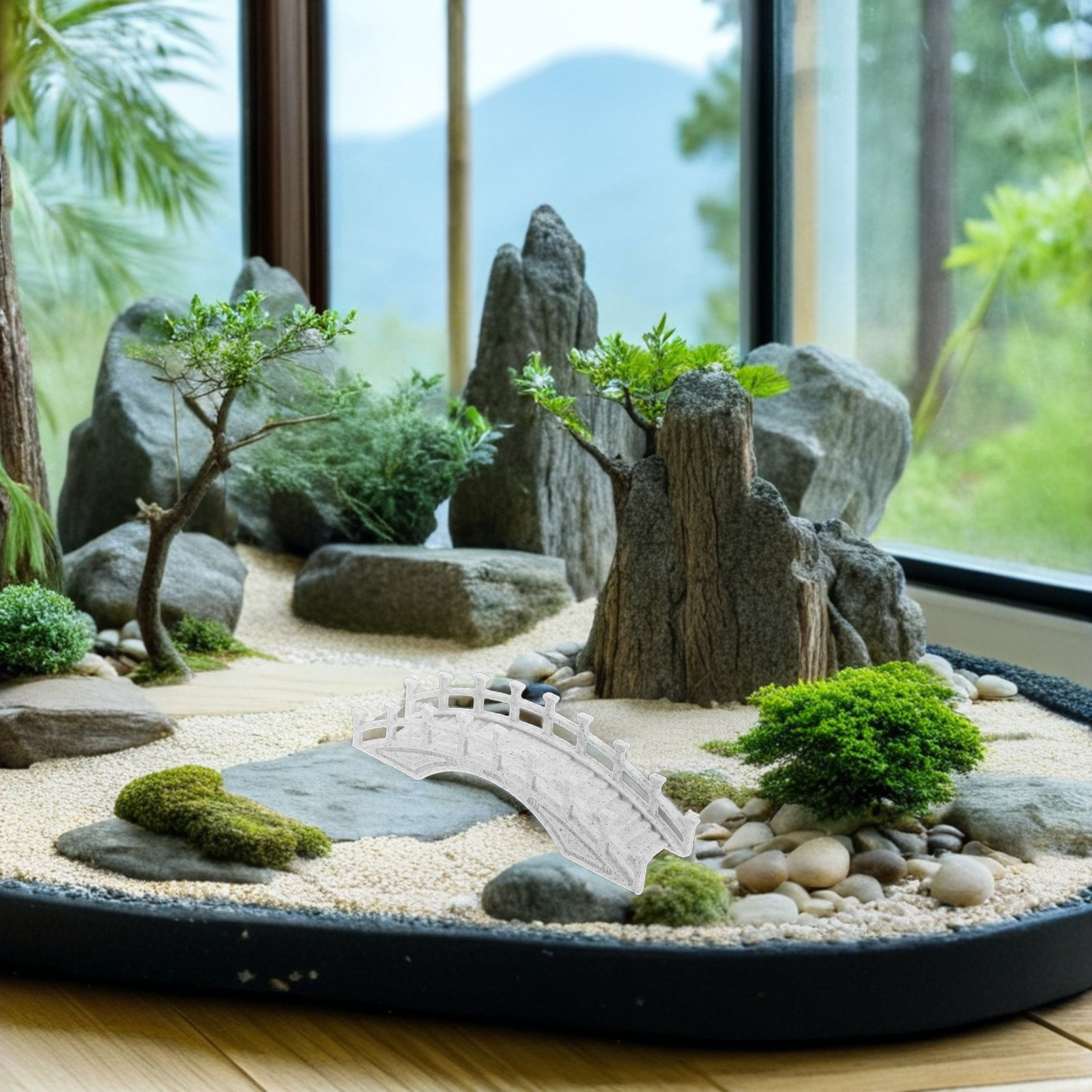 جسر قوسي مصغر، جسر حديقة، تصمي - مراجعة Aquarium Decor وسعره