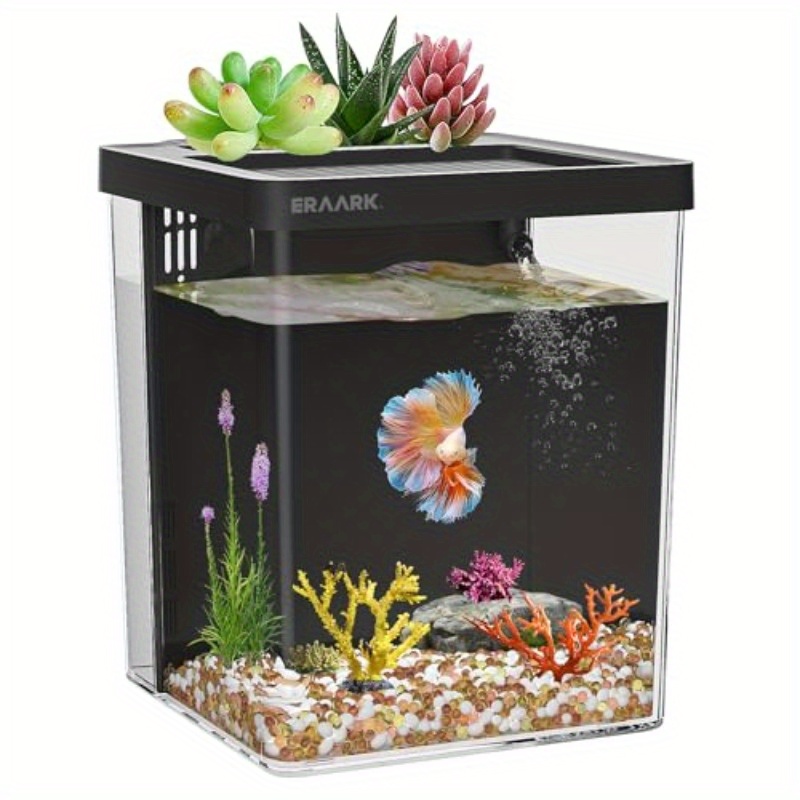 حوض أسماك مكتبي/منزلي مع فلتر، - مراجعة Aquarium Fish Keeping وسعره
